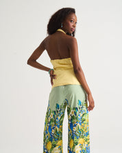 Portofino Paper Bag Pants - Green Stripe