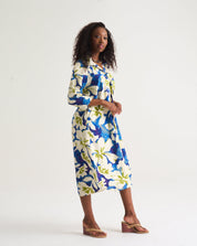 Liza Shirt Dress in Abstract Flower