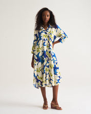 Liza Shirt Dress in Abstract Flower