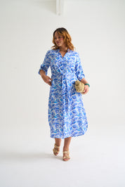 Sandy Tunic in Blue Paradise Print