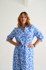 Sandy Tunic in Blue Paradise Print