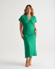 Zaza Maxi Dress In Apple Green