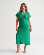Zaza Maxi Dress In Apple Green