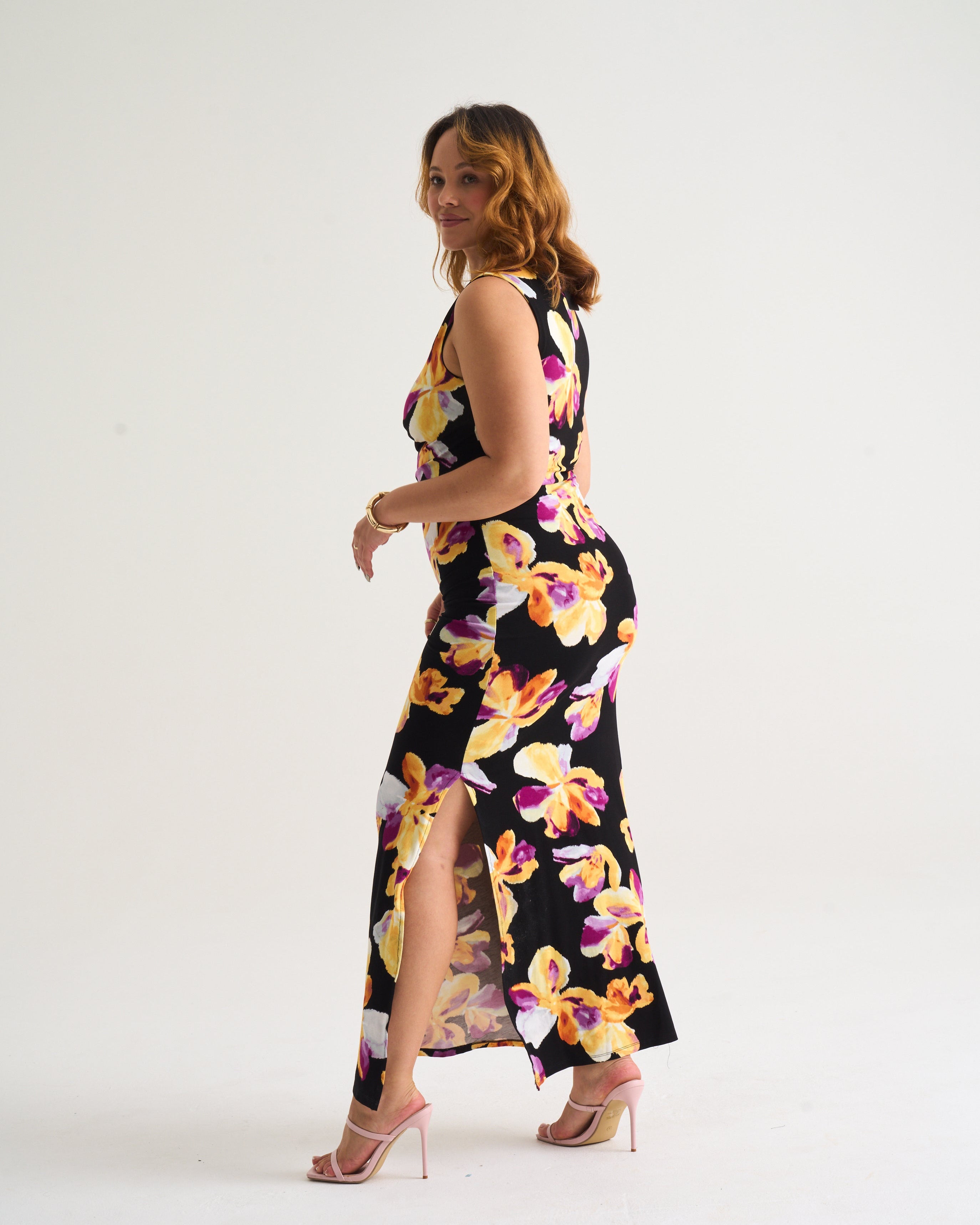 Paula Printed Bodycon Maxi