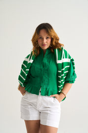 Capri Green Stripe Knit