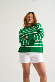Capri Green Stripe Knit
