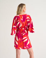 Magnolia Butterfly Dress – Hot Pink & Tangerine