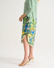 Capri Citrus Shirt Dress - Green Stripe