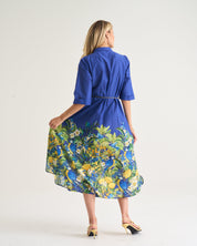 Kiara Shirt Dress In Amalfi Boarder