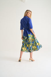 Kiara Shirt Dress In Amalfi Boarder