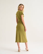 Zaza Madi Dress In Chartreuse