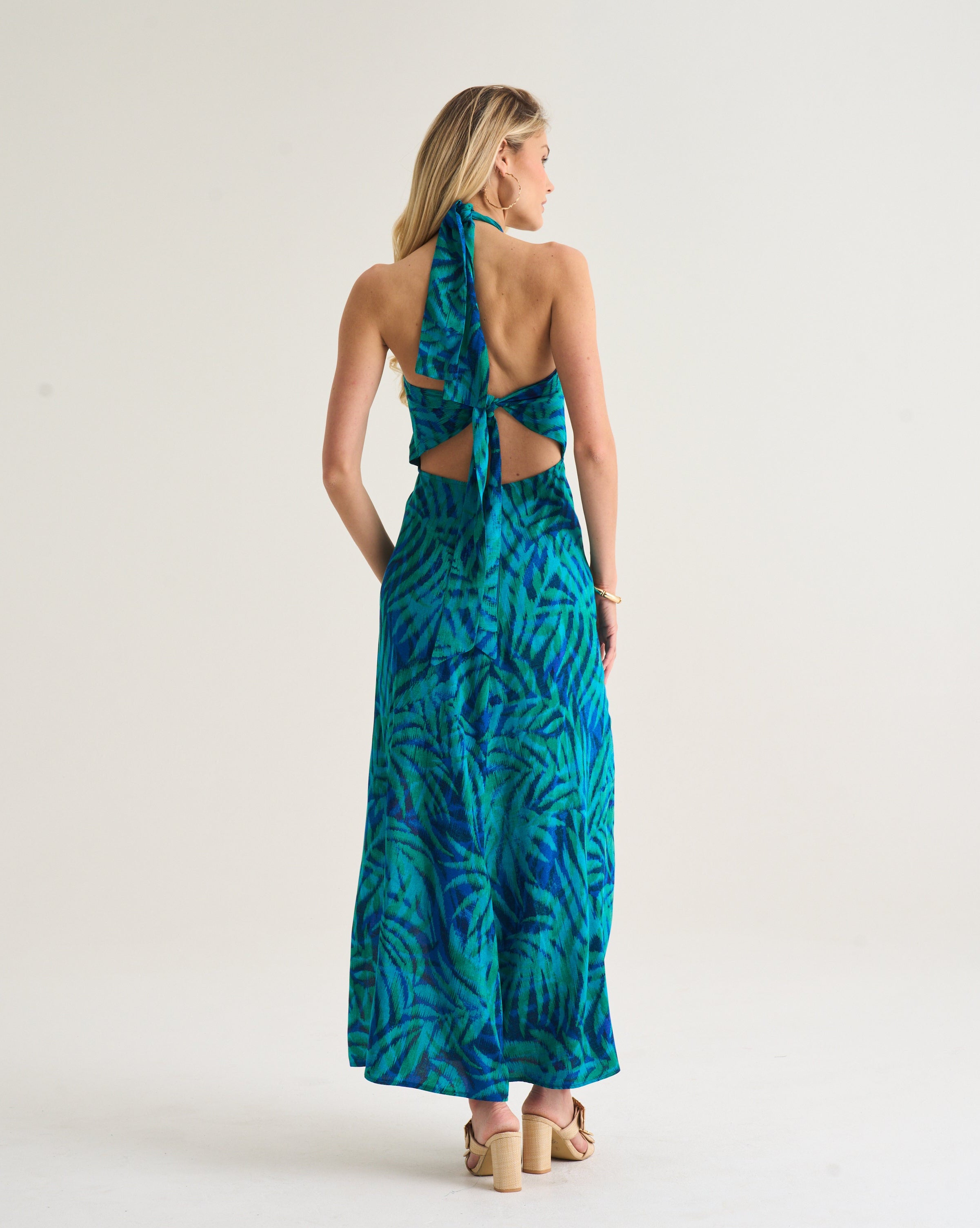 Holly Cut Out Dress In Tropical Breeze