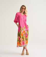 Jade Wild Border Tunic - Pink