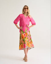 Jade Wild Border Tunic - Pink