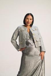 DRIPPING FOIL BUTTERFLY DRESS