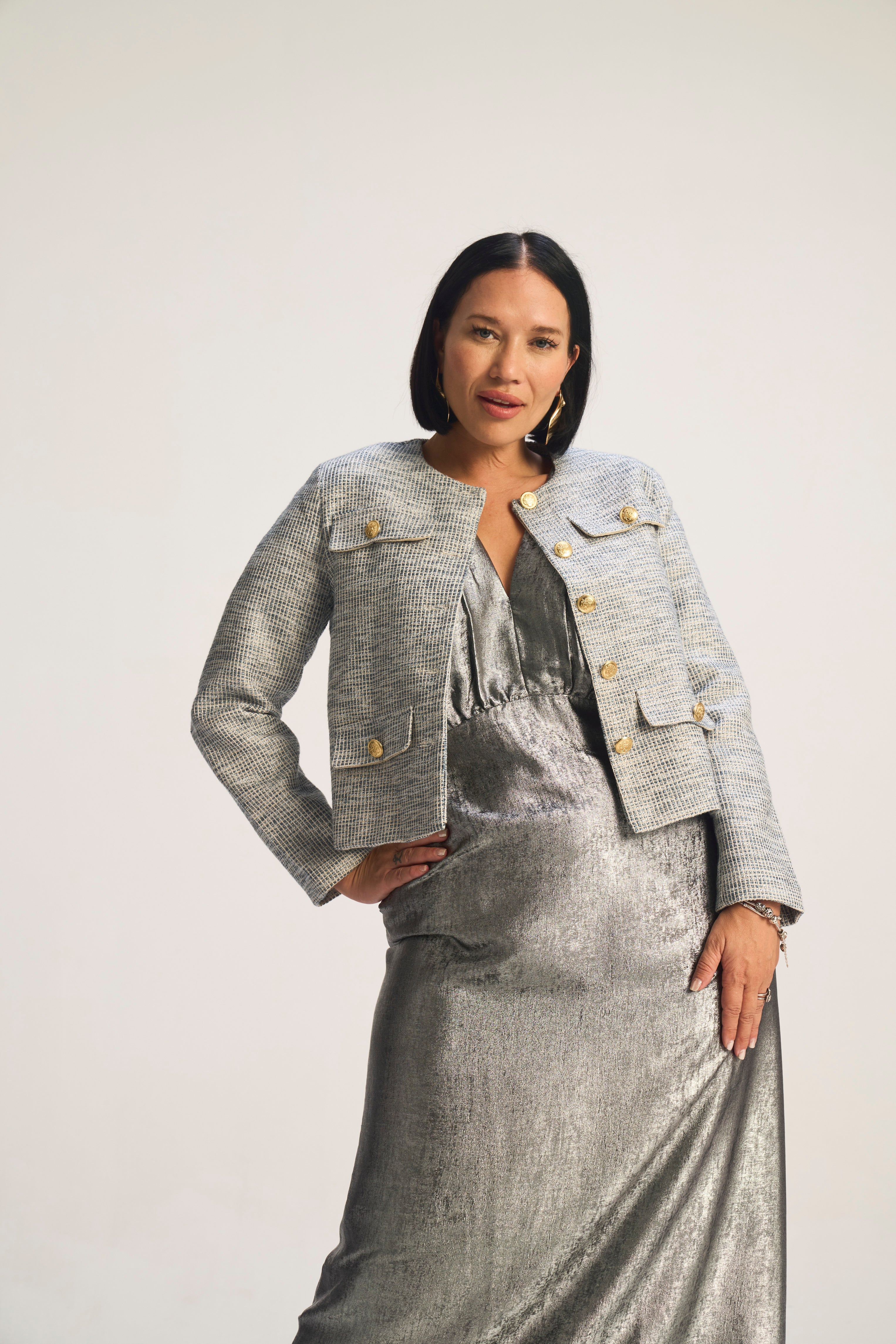 DRIPPING FOIL BUTTERFLY DRESS