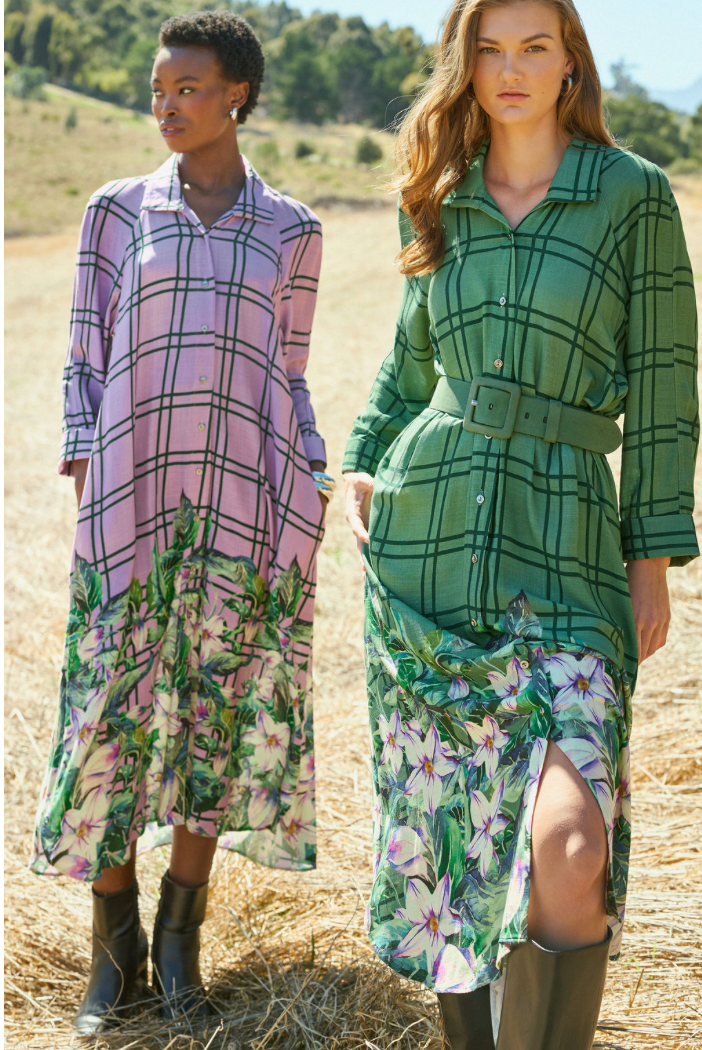 Pine Meadow Check Liza Shirt Dress
