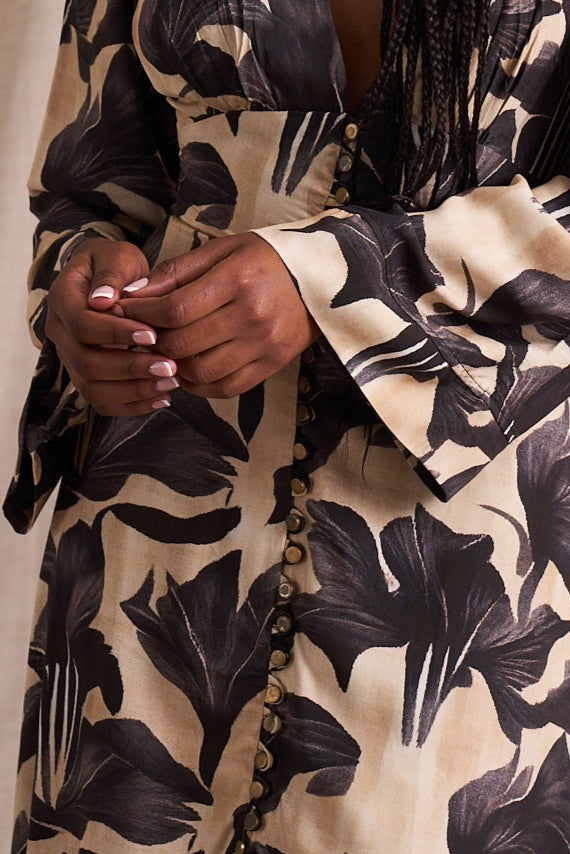 Victoria Dress Canna Lilly Print