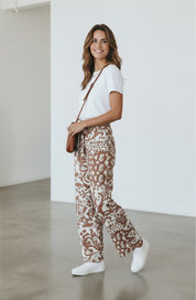 Beige Aztec Paper Pant