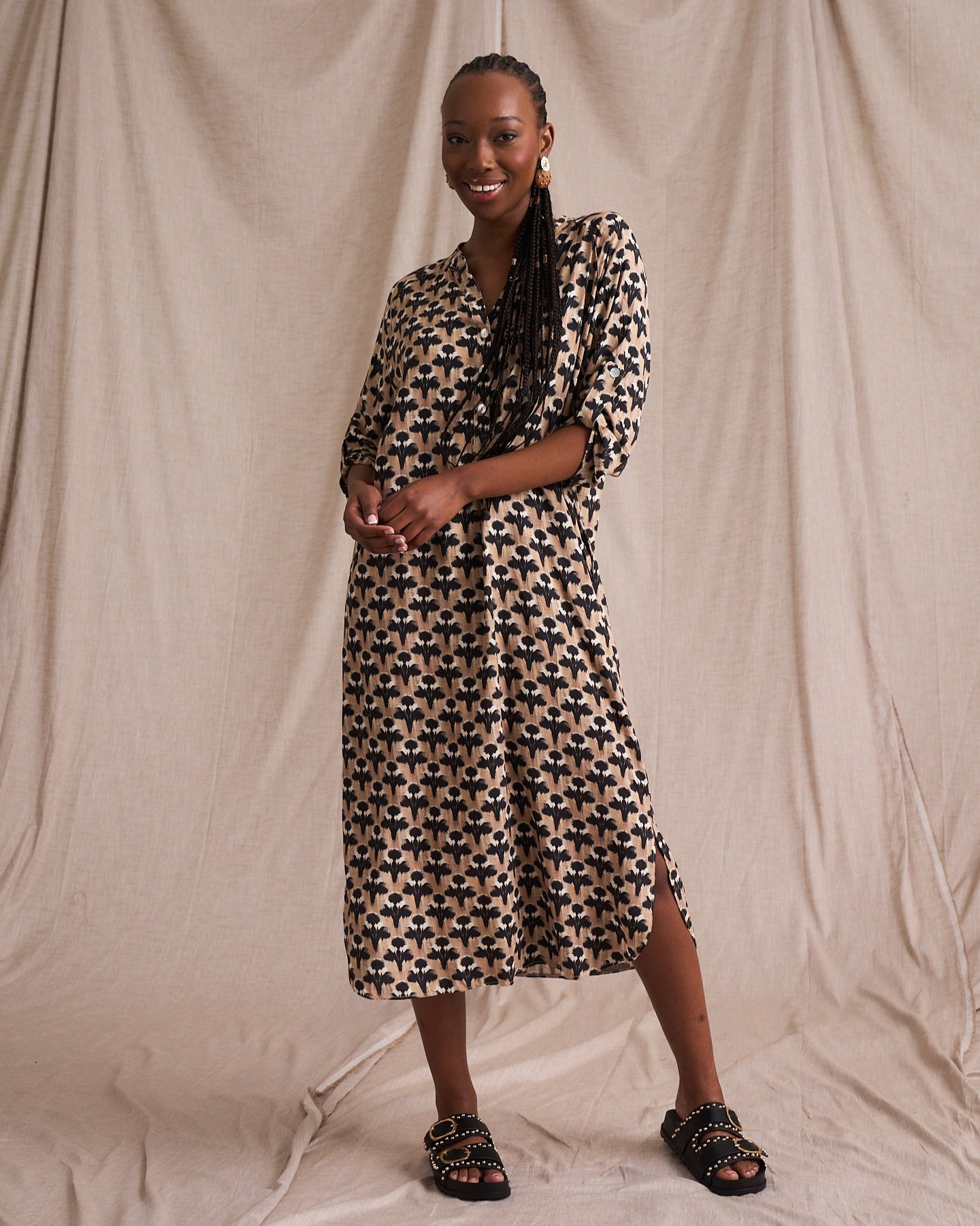 Carin Tunic In Ikat Print