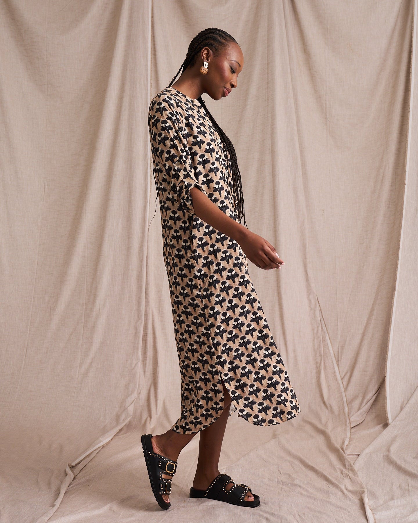 Carin Tunic In Ikat Print