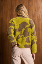 Chartreuse & Oat Luxe Eyelash Wool Blend Knit