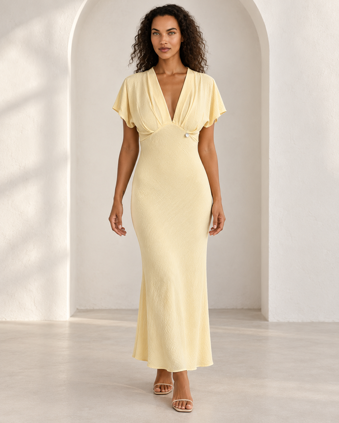 Zaza Maxi Dress in Butter Yellow