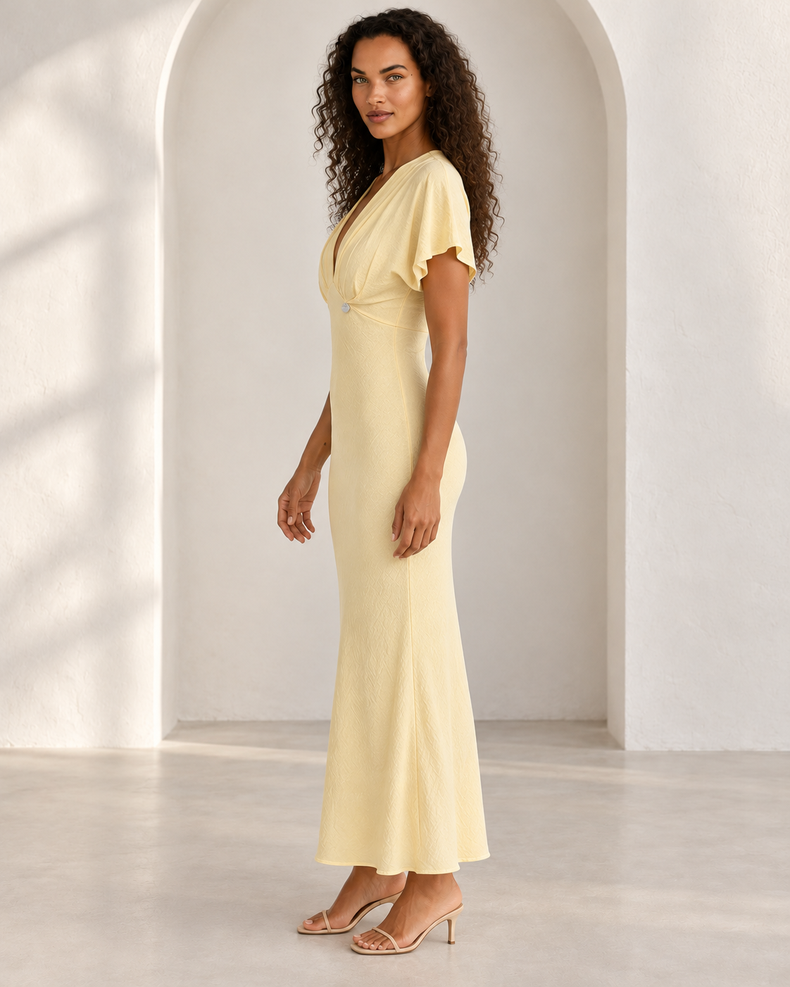 Zaza Maxi Dress in Butter Yellow