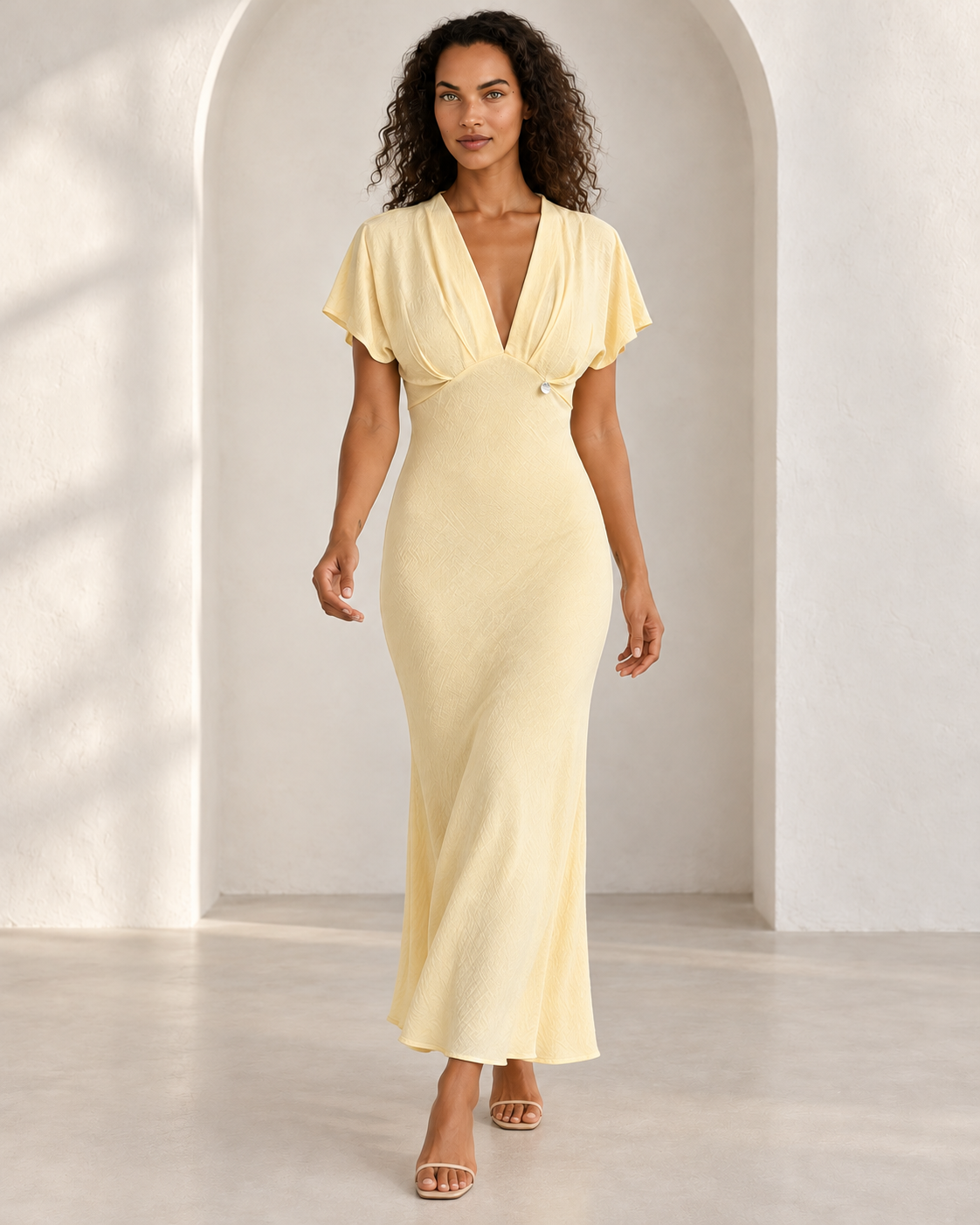 Zaza Maxi Dress in Butter Yellow