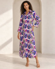 Liza Shirt Dress - Pastel Lilac Watercolour Floral