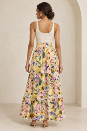 Cotton Lace Trim Skirt - Spring Bloom Soft Yellow