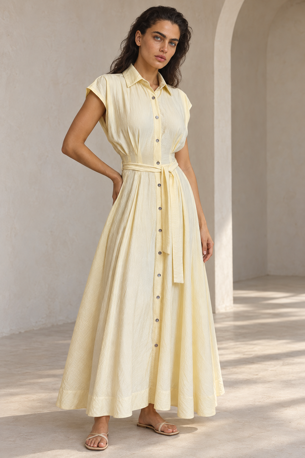 Sleeveless Penelope  Butter Yellow