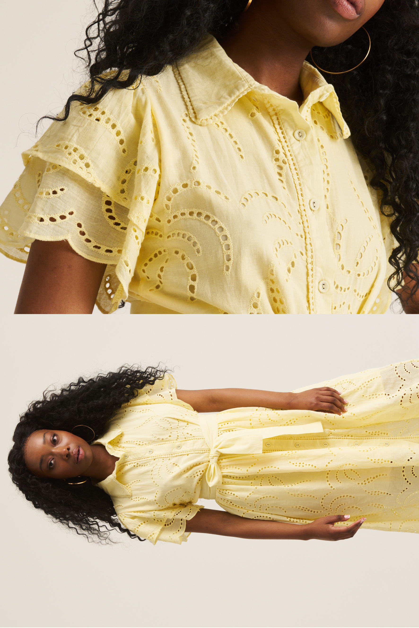 Fria Anglaise Dress - Butter Yellow Dispatching 4th September
