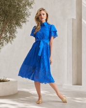 Fria Anglaise Dress - Cobalt  Dispatching 4th September