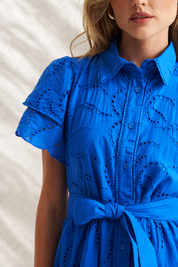 Fria Anglaise Dress - Cobalt  Dispatching 4th September
