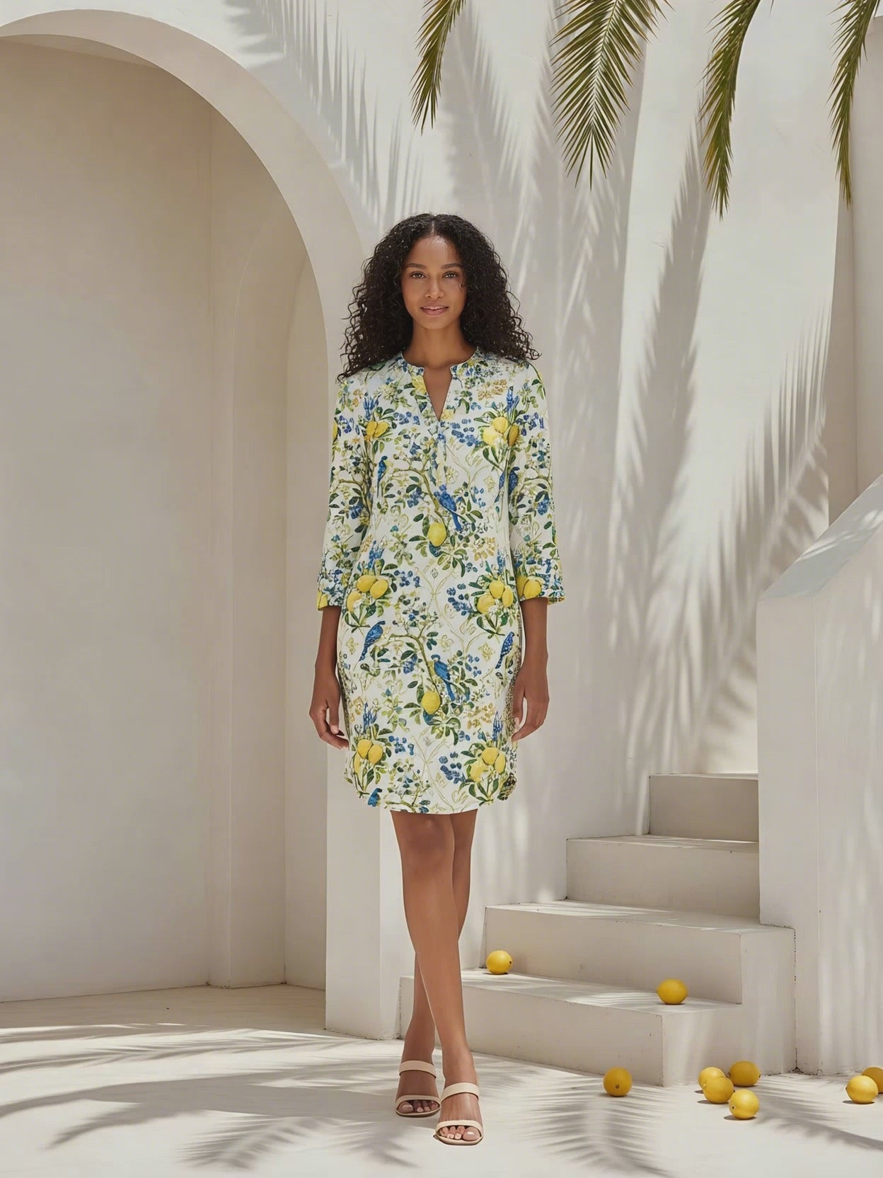 Hannah Citrus Bloom Viscose Tunic