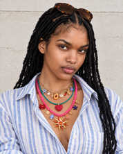 Solana Layered Sun & Sea Charm Necklace Set