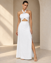Holly Cut Out Dress in White